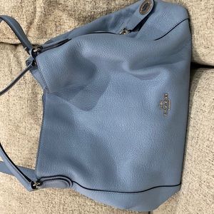 Periwinkle blue Coach bag. Excellent condition. Only used once or twice